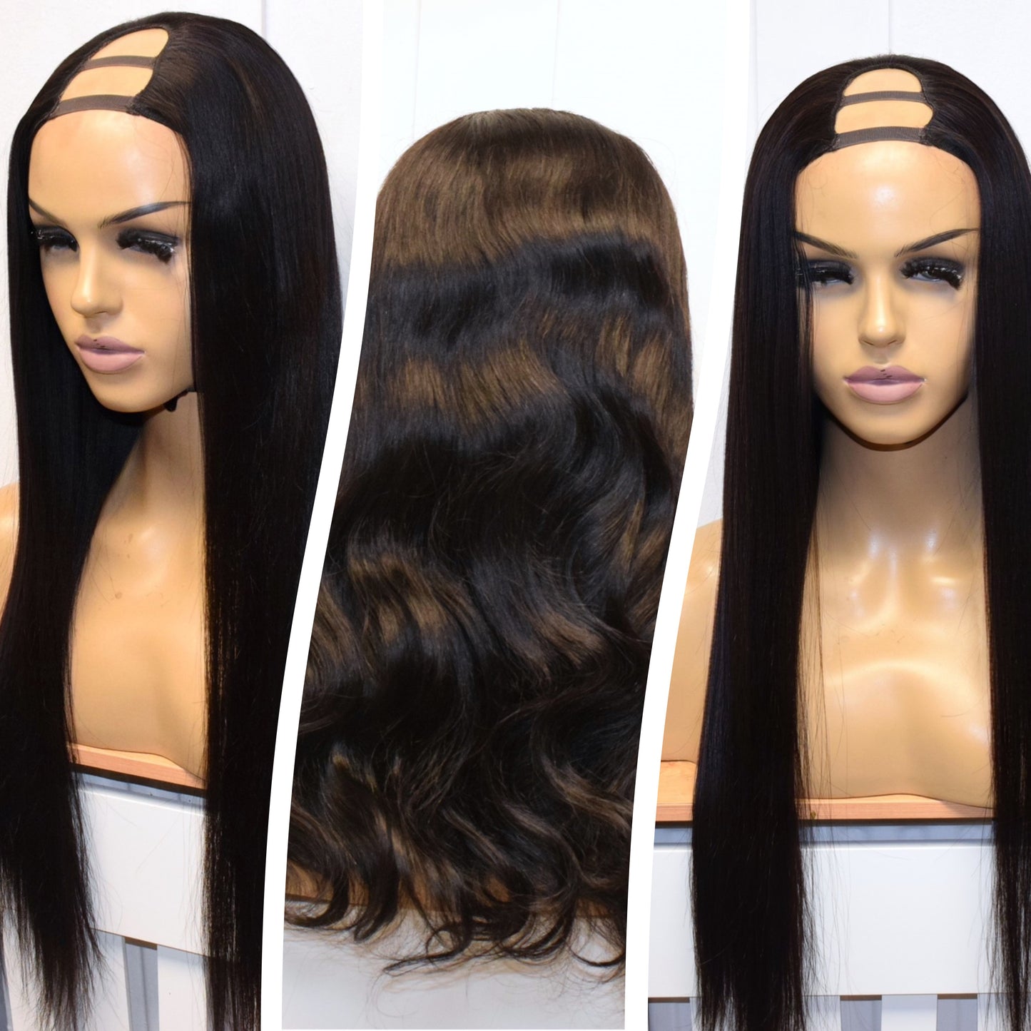 U-Part Wigs (Blended hair)