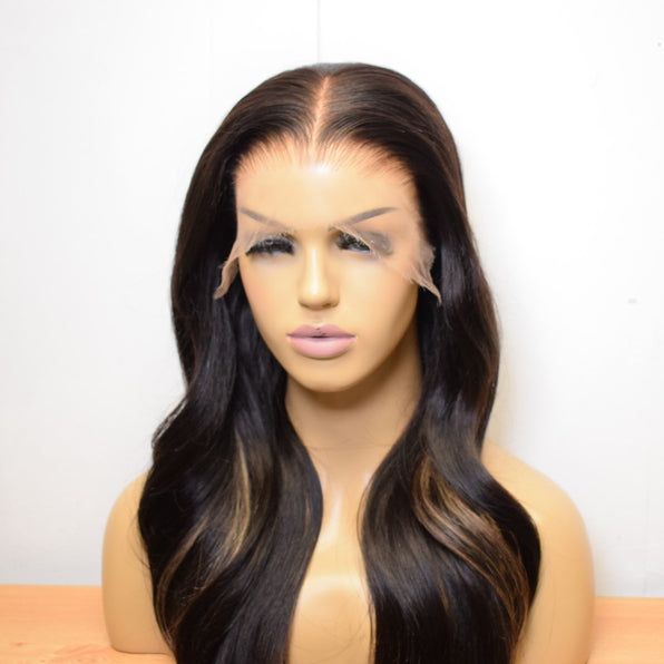 Glueless HD Highlighted Virgin Wigs (in stock)